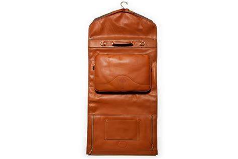 Packet No 83 Vintage Chestnut Leather Leather Garment Bag Mens
