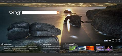 New Bing Homepage Released Includes Larger Photovideo Back Page