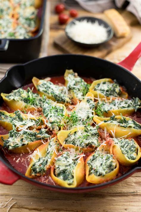 Gefüllte Muschelnudeln Conchiglioni mit Ricotta Spinat Elle Republic