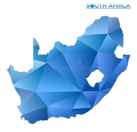 Vector Polygonal South Africa Map Stock Vector Illustration Of