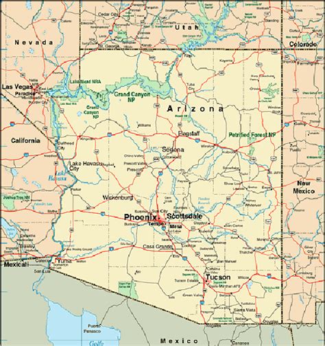 Utah Arizona Map