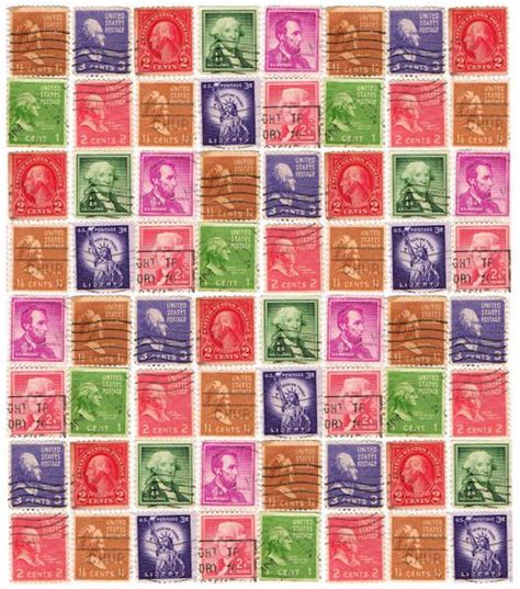 Multicolor Stamps Postage Stamp Quilt Vintage Postage Stamps