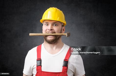 Insane Construction Worker Stock Photo Download Image Now