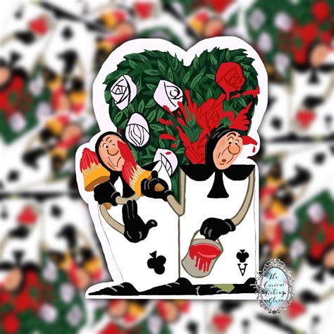 Alice In Wonderland Red Queen Queen Of Heart Playing Card Etsy