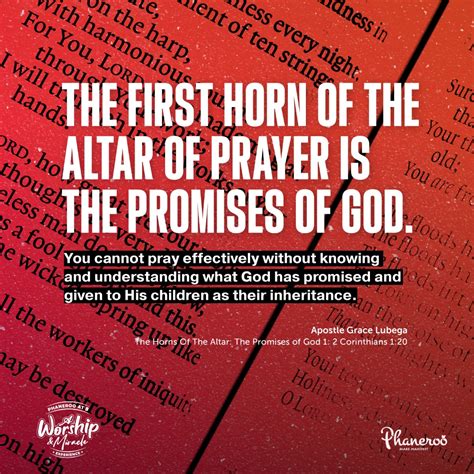 The Horns Of The Altar The Promises Of God 1 Phaneroo