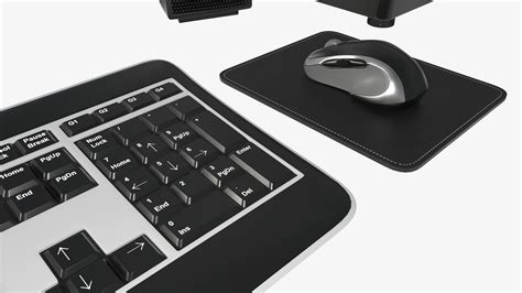 Computer Monitor Keyboard Mouse Pad Speakers Woofer Set 3d Model Cgtrader