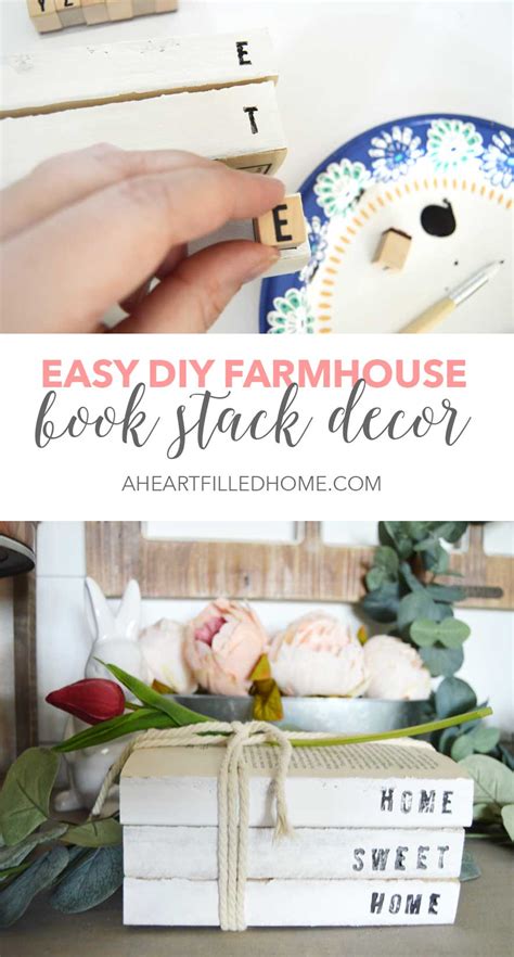 Simple thrift store tables can be used for kitchens, dining rooms, or repurposed as a desk. Easy DIY Farmhouse Book Stack Decor - Thrift Store ...