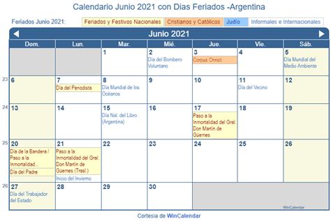 Los únicos feriados mundiales que coinciden con los feriados peruanos con el día del trabajo (1 de mayo), navidad (25 de diciembre) y año nuevo (1 de enero). Calendario Junio 2021 para imprimir - Argentina