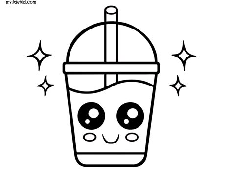 Kawaii Drinks Coloring Pages