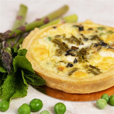 Asparagus Pea Goats Cheese And Fresh Mint Quiche Montmartre Patisserie