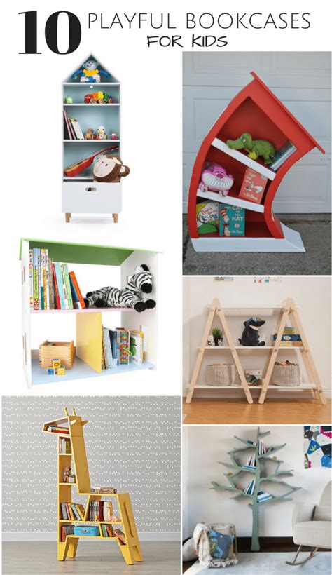 This is because it can be any size, design or color that you want to complement children's books, the more imaginative the better. 10 PLAYFUL BOOKCASES FOR KIDS
