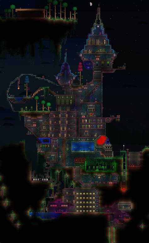 Terraria base designs | terraria 1.4. The Pink Palace, my Terraria home. Much of it inspired by this subreddit. Thanks. (With images ...