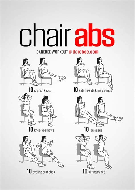 100 Office Workouts Chair Exercises For Abs Office Exercise Workout