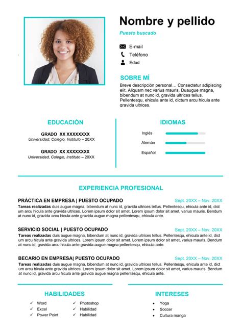 How to write a curriculum vitae even if you have no experience. Modelo de curriculum vitae sin experiencia laboral ...