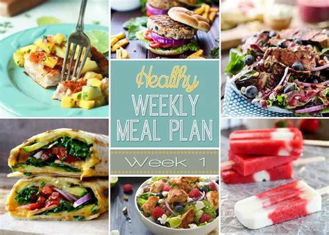 Weekly Healthy Meal Plan 1 Yummy Healthy Easy