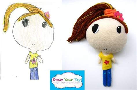 Draw Your Toy Make Your Own Softie From Your Kids Drawing Custom