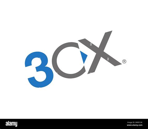 3cx Rotated Logo White Background Stock Photo Alamy