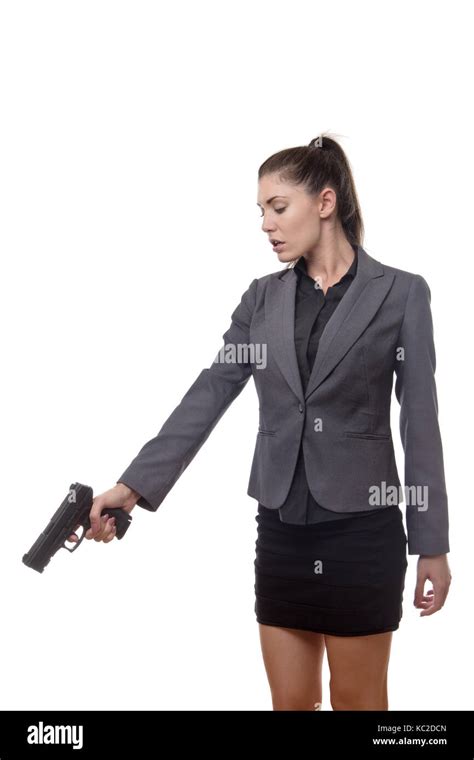 Woman Pointing Gun Hi Res Stock Photography And Images Alamy