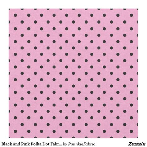 Black And Pink Polka Dot Fabric Small Polka Dots Fabric Dotted