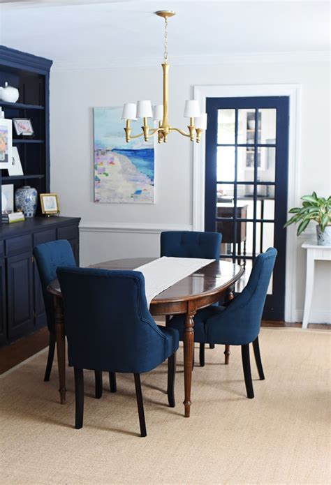 Arno herringbone dining table with 4 penelope teal blue velvet dining chairs. New Dining Room Chairs | JULIA RYAN