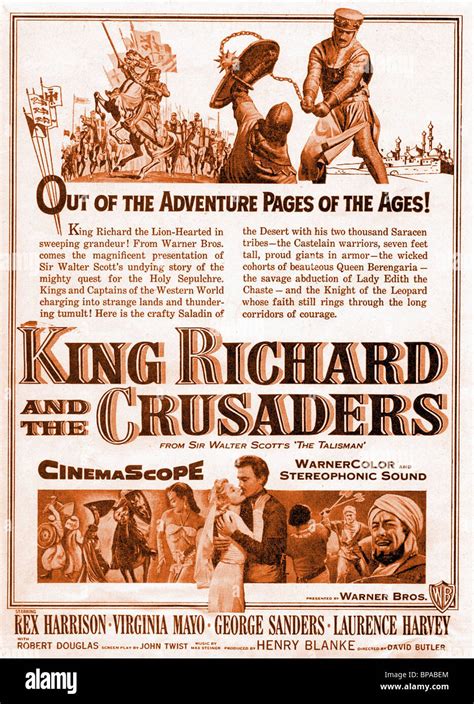 King Richard And The Crusaders 1954 High Resolution Stock Photography