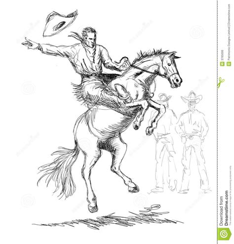 Horse And Cowboy Drawing At Getdrawings Free Download
