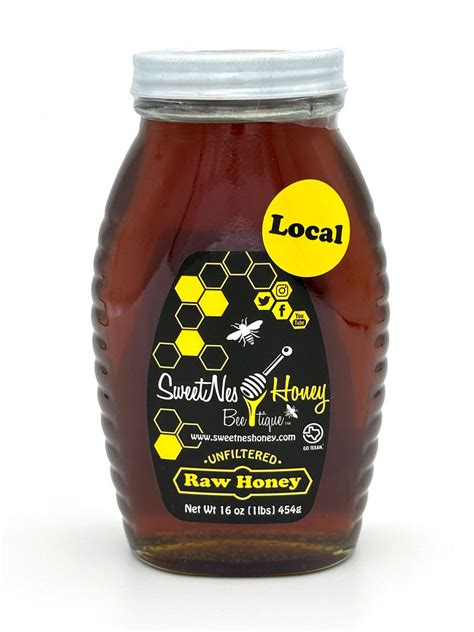 X Raw Honey 16 Oz Bottle Sweetnes Honey Apiaries And Beetique
