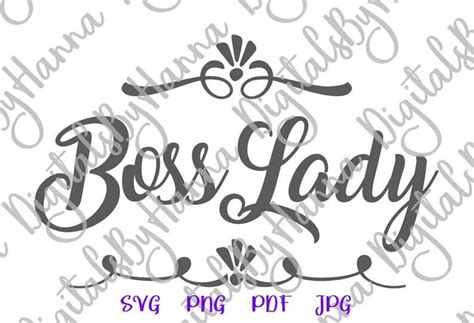 Boss Lady Business Woman Funny Sign Print & Cut PNG SVG File