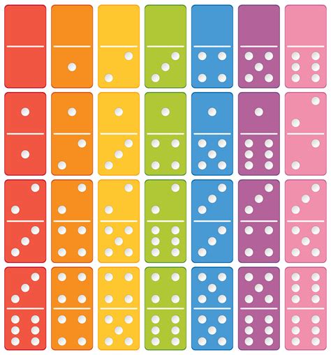 Colourful Domino Set Element 607942 Vector Art At Vecteezy