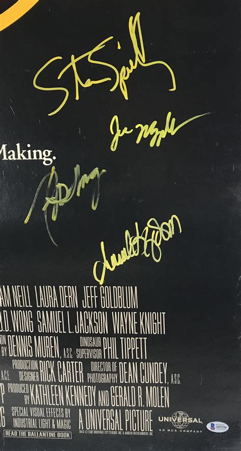 Lot Detail Jurassic Park Superb Cast Signed 27 X 41 Movie Poster