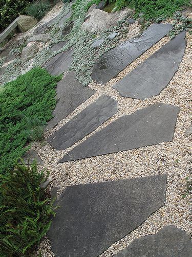 Slate Path Outdoor Walkway Slate Garden Landscaping With Rocks