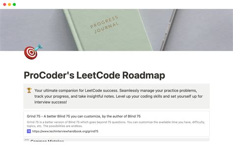 ProCoder S LeetCode Roadmap Notion Template