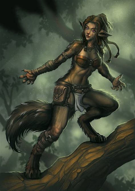Werewolf Girl Commission By Striderden On Deviantart Werewolf Girl