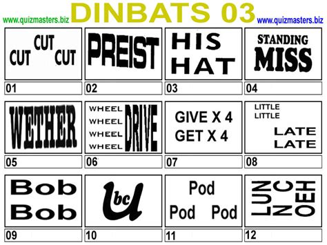 Dingbats Answers Free Dingbats Quiz Quiz Questions And Answers Pub