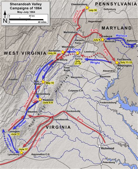Virginia civil war 1864 map of battles. Valley Campaigns of 1864 - Wikipedia
