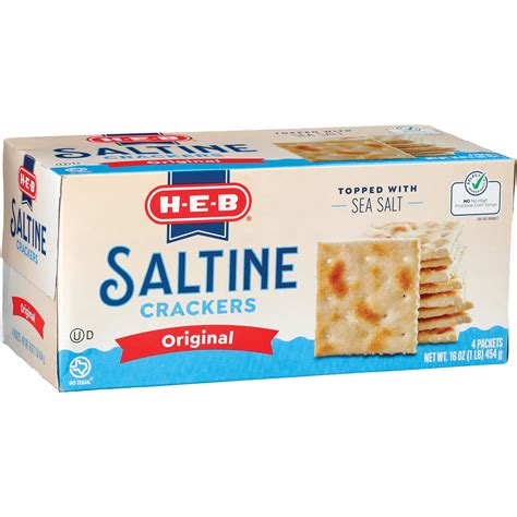 H E B Saltine Crackers Original Shop Crackers And Breadsticks At H E B