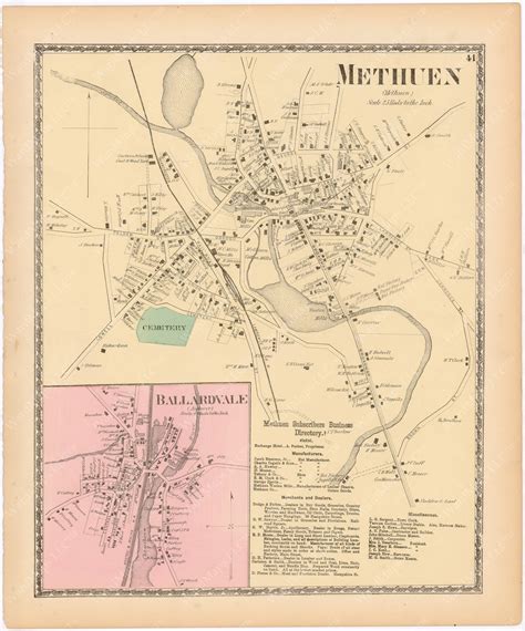 Methuen Massachusetts 1872 Wardmaps Llc