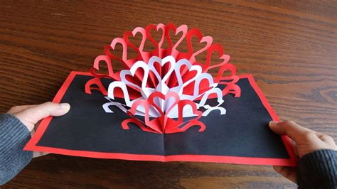 Paper Flower Pop Up Card Paper Crafts Diy Pop Up Card Youtube