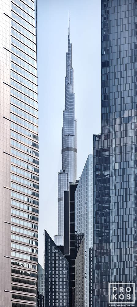 Burj Khalifa Vertical Panorama Framed Photograph By Andrew Prokos