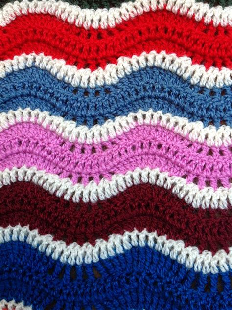 Crochet Afghan Ripple Wave Stitch