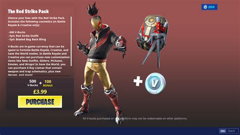 Fortnites Red Strike Pack Is Now Available In The Store Dot Esports
