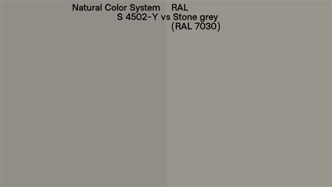 Natural Color System S Y Vs Ral Stone Grey Ral Side By Side