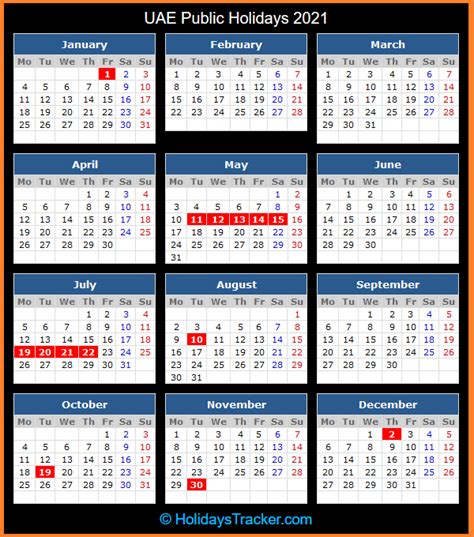 Uae Public Holidays 2021 Holidays Tracker