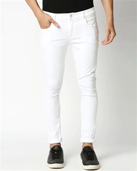 Buy Mens White Slim Fit Jeans For Men White Online At Bewakoof