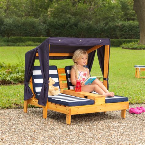 Check spelling or type a new query. Kidkraft Double Chaise Lounge Honey W. Navy&White Litenleker