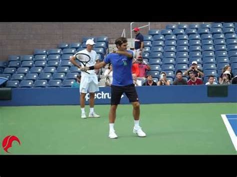 Roger federer progressed to the second round of wimbledon after his opponent adrian mannarino retired with injury with the match poised at two sets all. Roger Federer Forehand Slow Motion 2019 - Fluid Relaxation - YouTube | Roger federer, Tennis ...