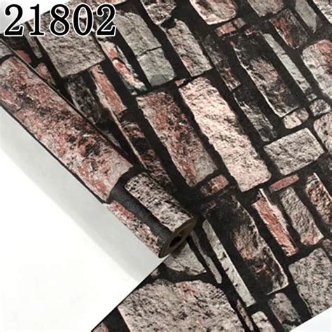 3d Stereoscopic Faux Stone Brick Wall Wallpaper For Walls 3 D Living