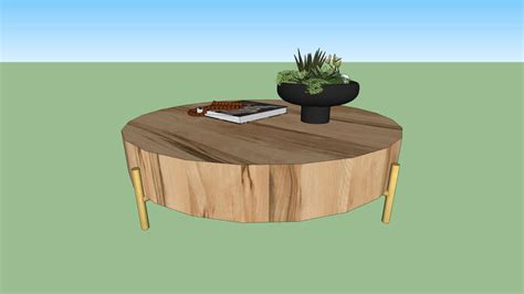 Round Wood Coffee Table 3d Warehouse