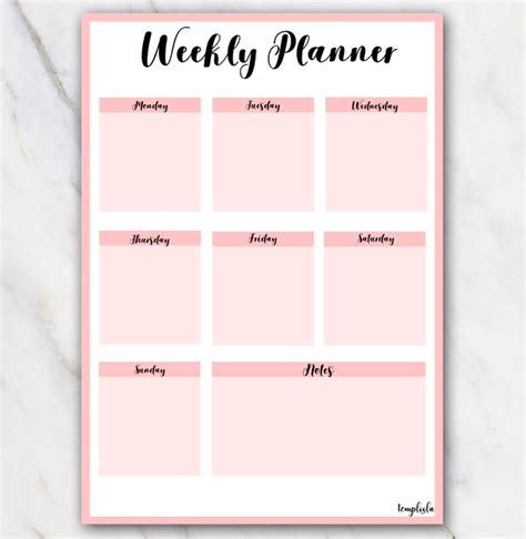 It's perfect for making beautiful aesthetic planners accessible from all your devices! Printable pink portrait weekly planner (Dengan gambar ...