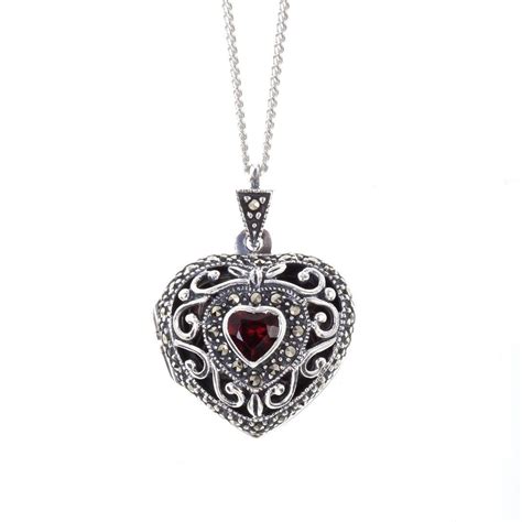 Vintage Heart Shaped Locket Heart Locket Heart Shaped Locket Necklace Silver Necklaces Women
